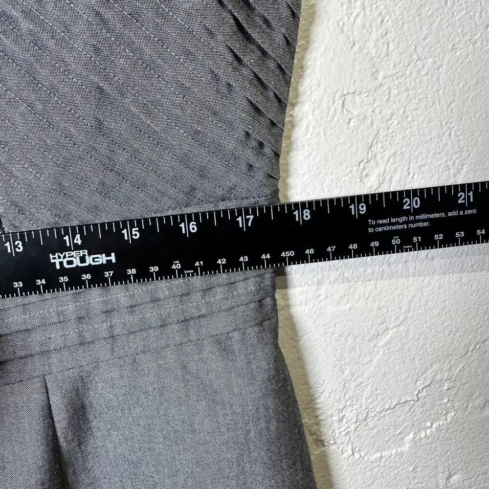 Tahari Arthur S. Levine 14 Fitted Sheath Dress Gray Professional Pintuck Pencil - Picture 5 of 7
